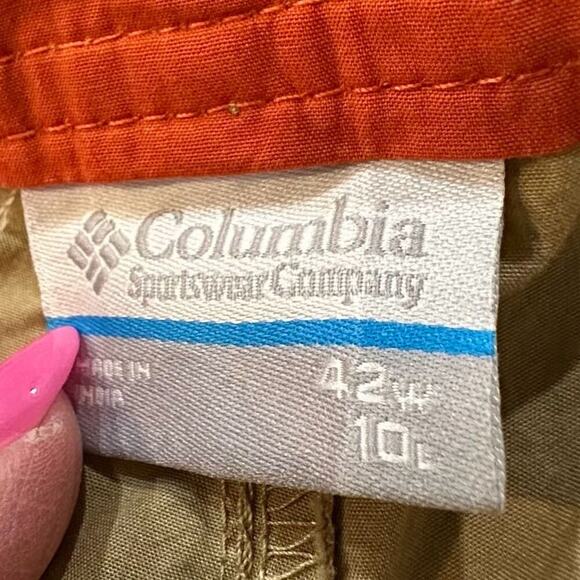 Columbia Sportswear Men's Khaki Chino Shorts Size 42 Tan Flat Front - Picture 6 of 7